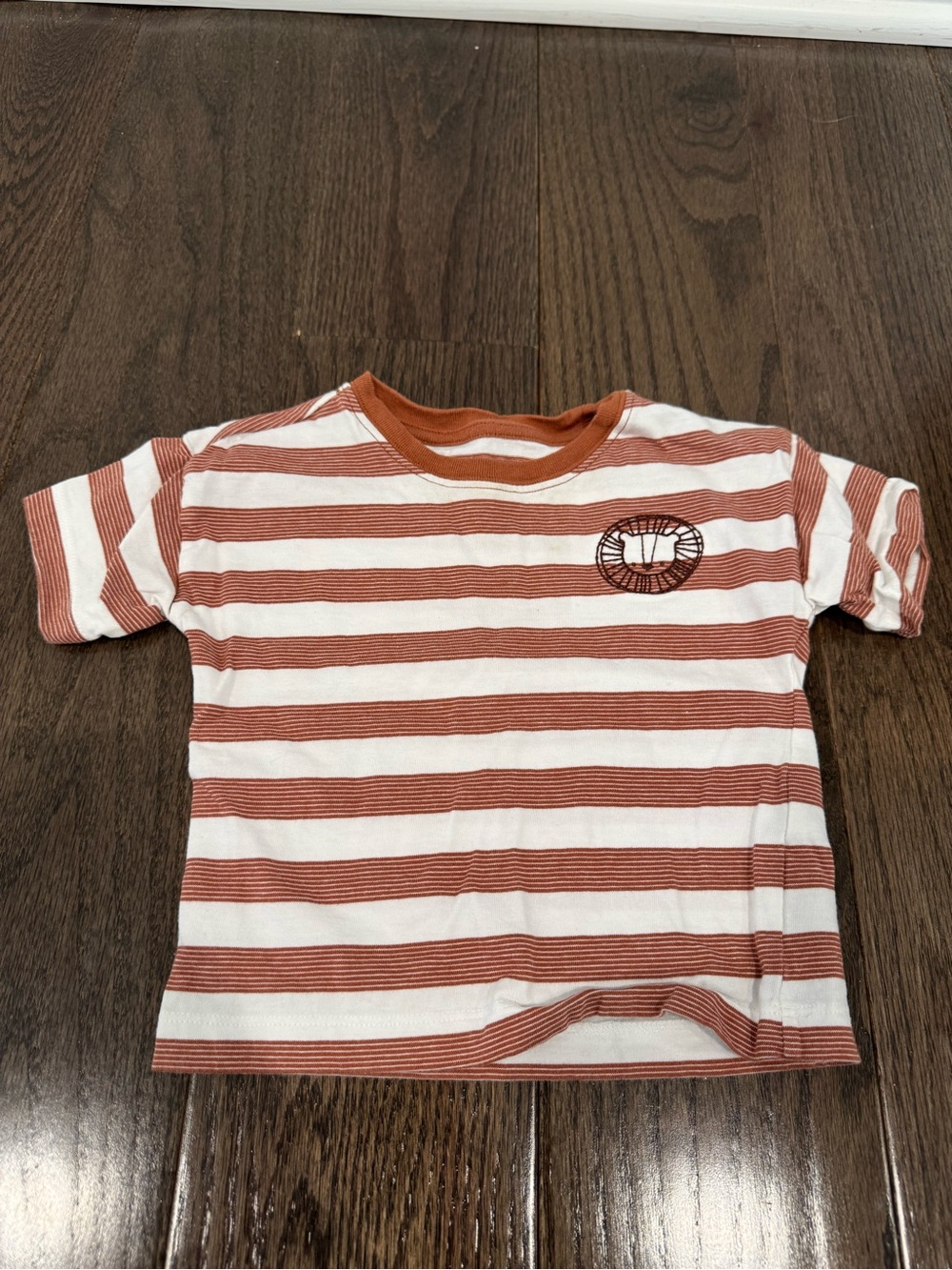 Carters baby boy Lion Striped Rust & White Short-Sleeve Tee